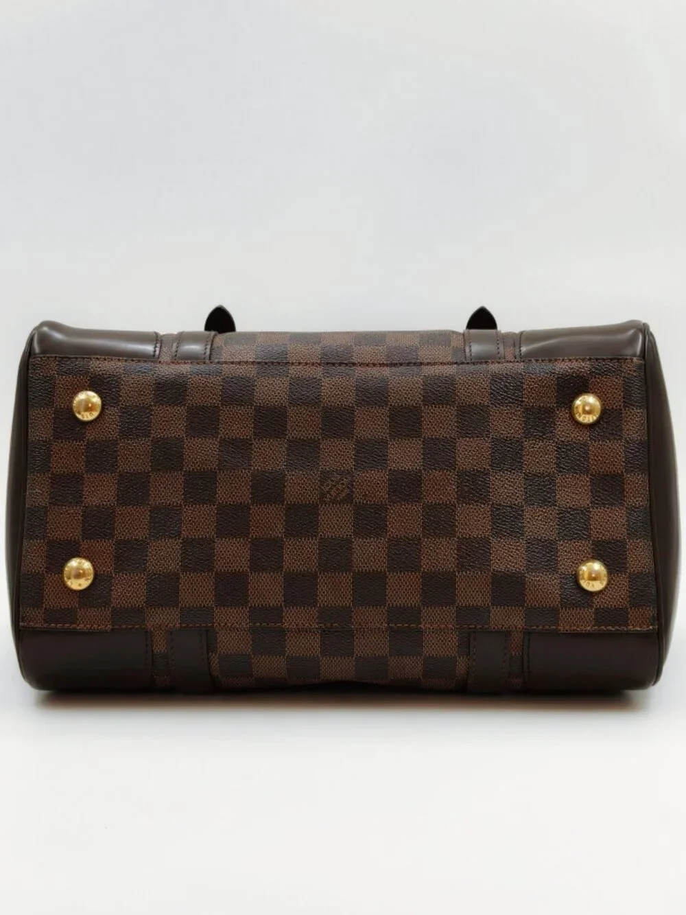 Louis Vuitton Berkeley Damier Ebene Canvas Satchel Handbag Gold Hardware - Picture 4 of 12